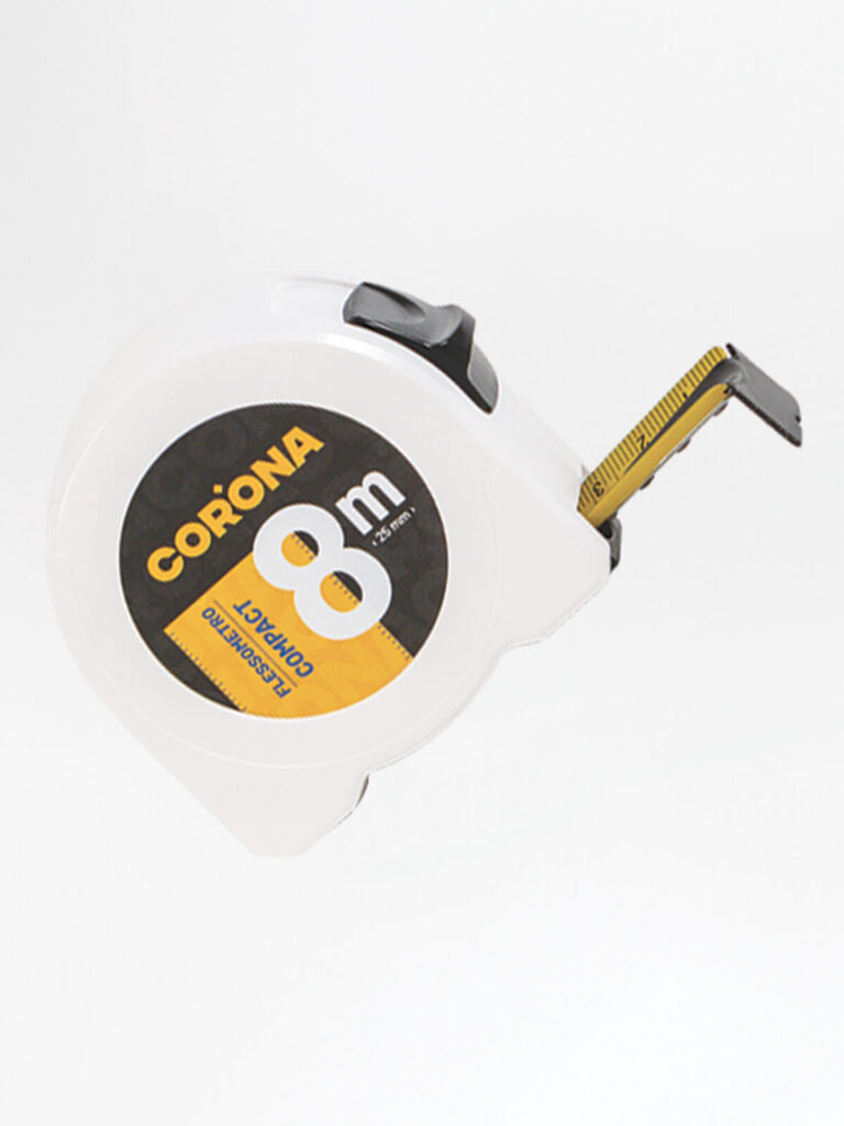 Flessometro da 8 metri Compact del Brand Corona, distribuito da Ullmann.