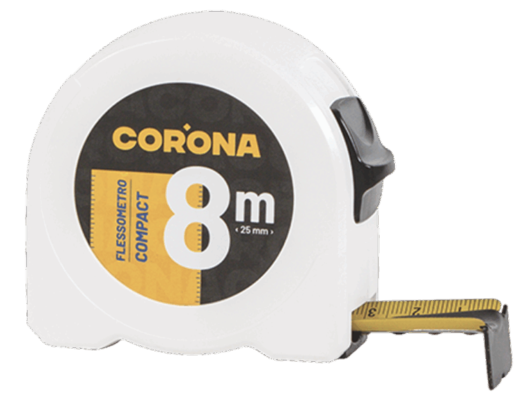 Flessometro da 8 metri Compact del Brand Corona, distribuito da Ullmann.